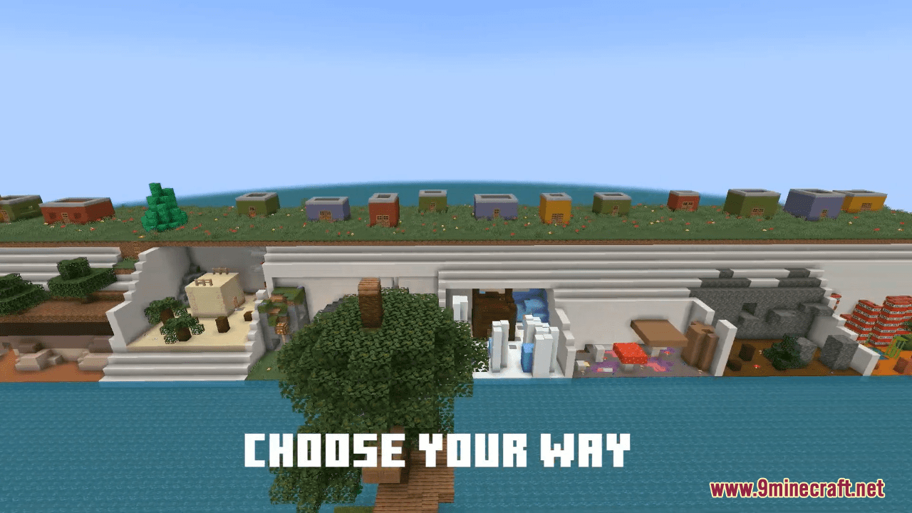 description_1 Mapa de ruta de parkour (1.20.4, 1.19.4) - elija su propio camino