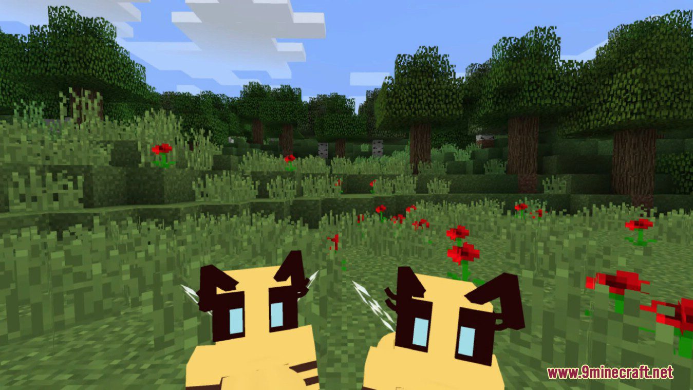 description_4 Bee Mod (1.12.2) - Golden bee girl with chest