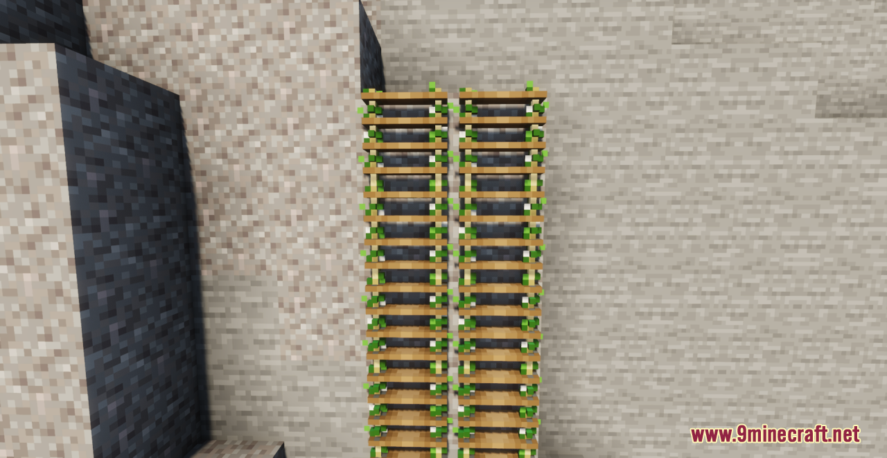 description_8 Веревочная лестница с лианами Resource Pack (1.19.2, 1.19) - Пакет текстур