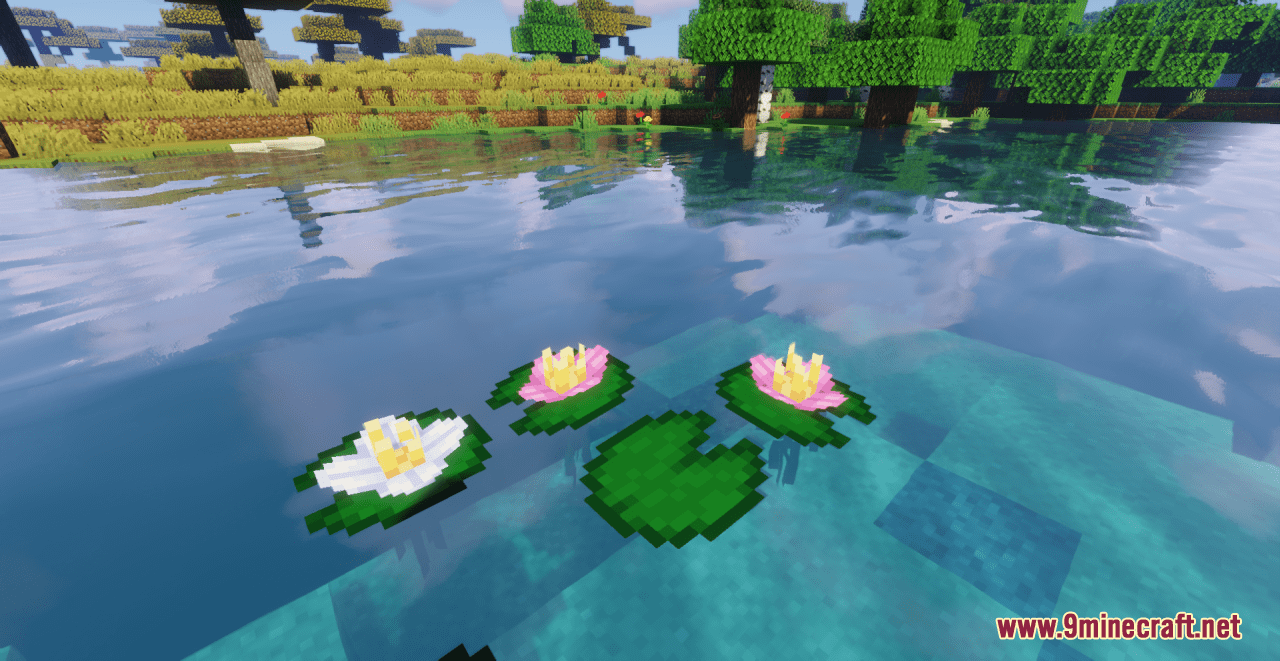 description_9 Lotus flower resource pack (1.19.4, 1.19.2, 1.19) - Texture pack