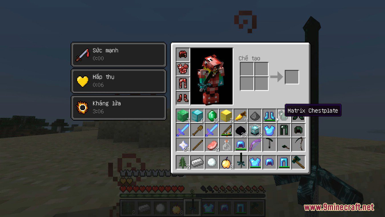 description_9 Nerd Lucky Block Mod (1.11.2) - Матричное оружие, мгновенные структуры ...