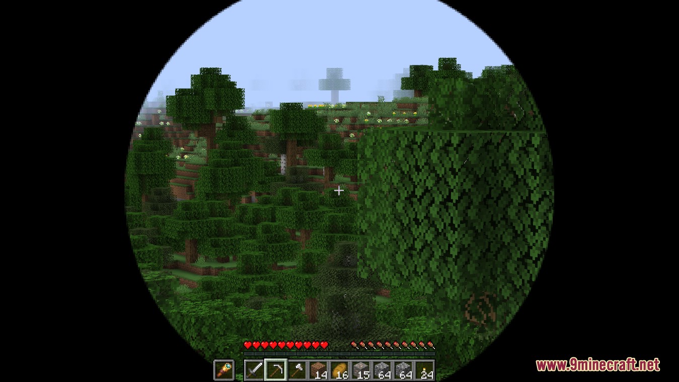 description_2 Spyglass Improvements Mod 1.20.2 - регулируемый зум, быстрый доступ