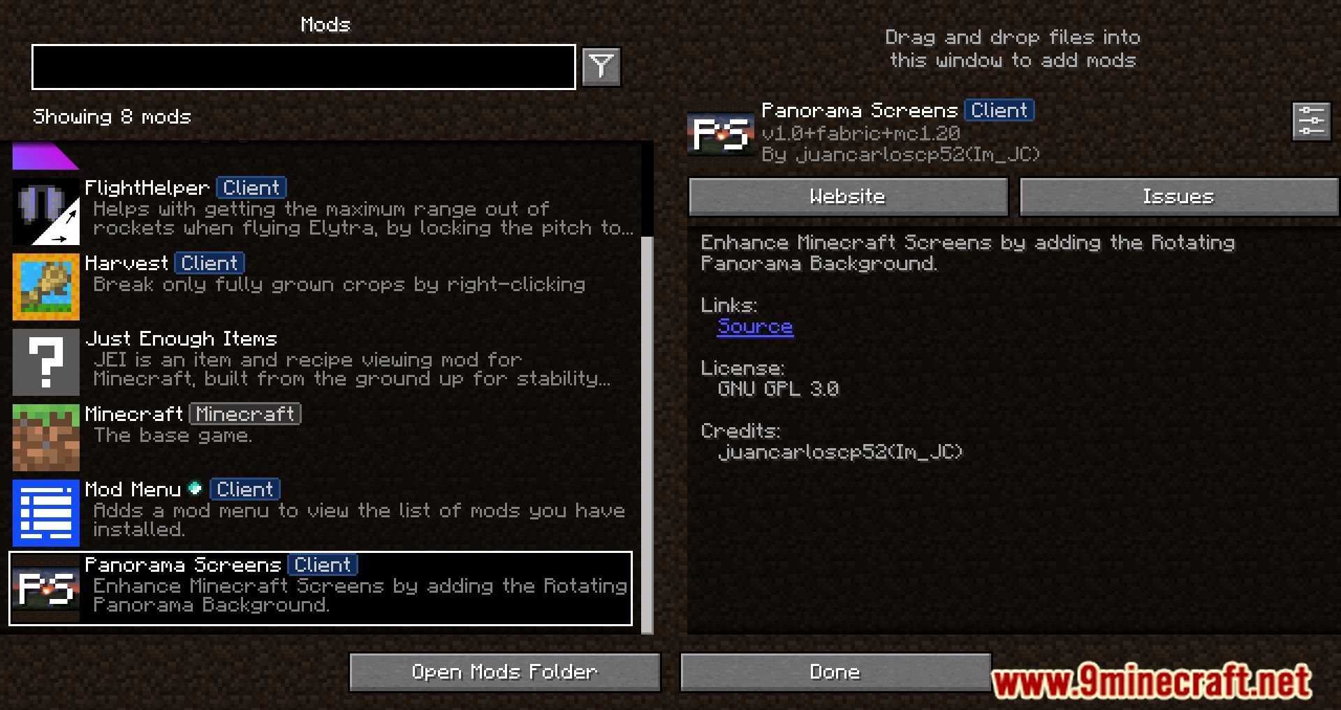 description_0 Mod Panorama Screens (1.20.4, 1.20.3) - The Art of Immersion