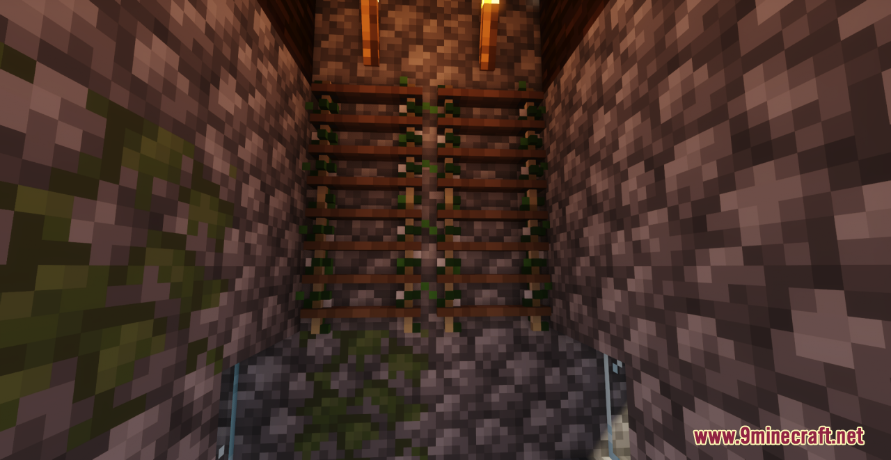description_9 Веревочная лестница с лианами Resource Pack (1.19.2, 1.19) - Пакет текстур