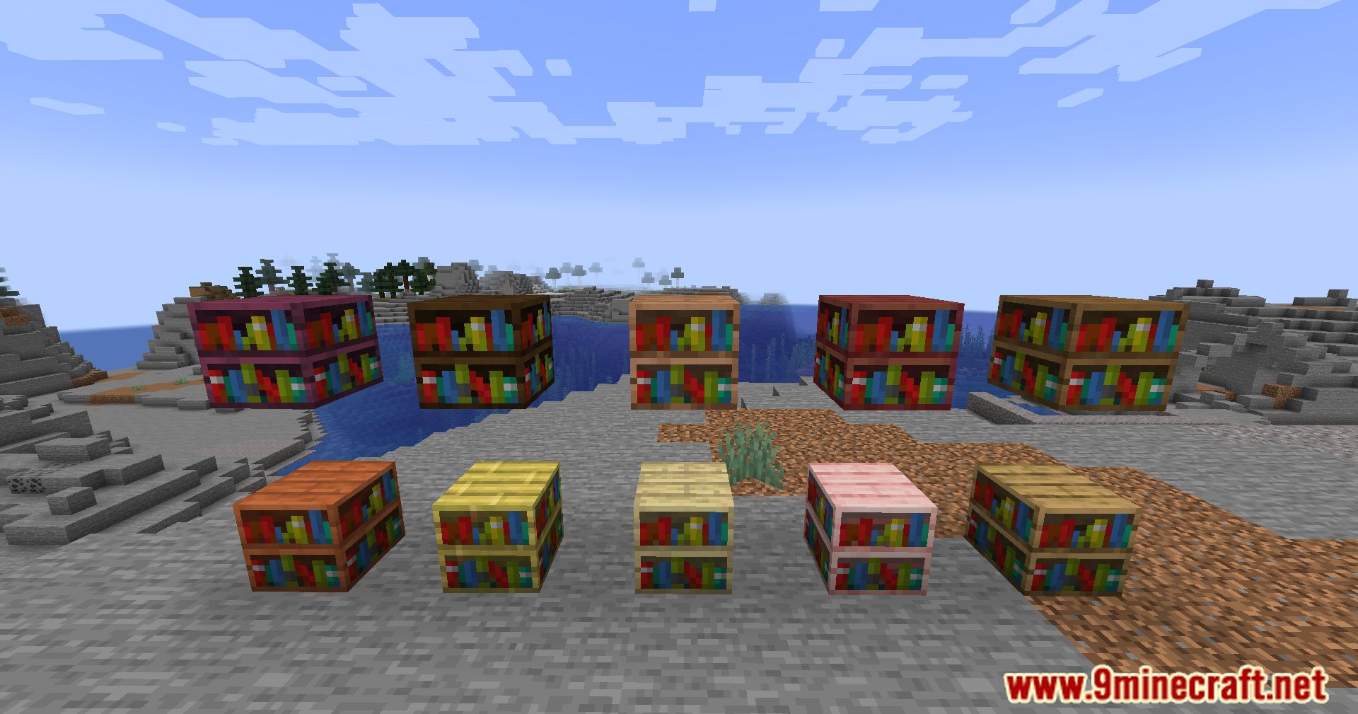description_3 Variety of Mod bookshelves - bookshelves for all types of wood.
