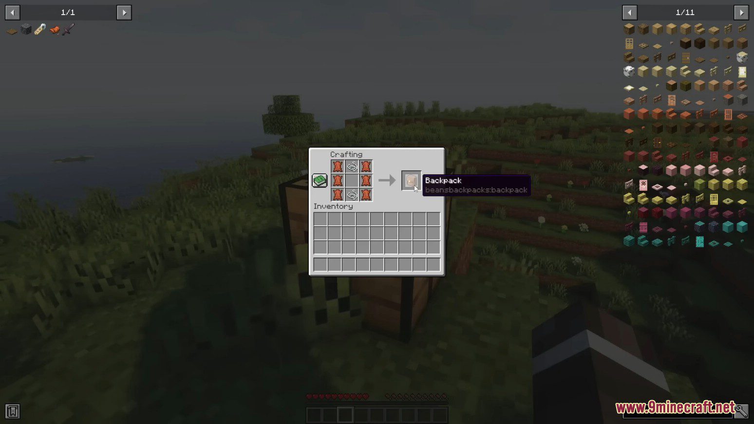 image 2 for Beans Backpacks Mod (1.20.2) - more than backpacks