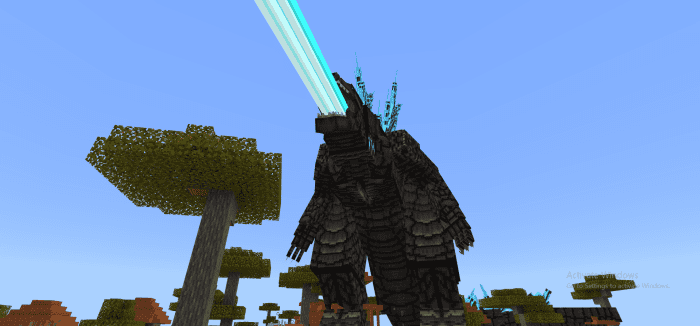image 1 for Дополнение Godzilla Tyrant (1.20) - MCPE/Bedrock Mod
