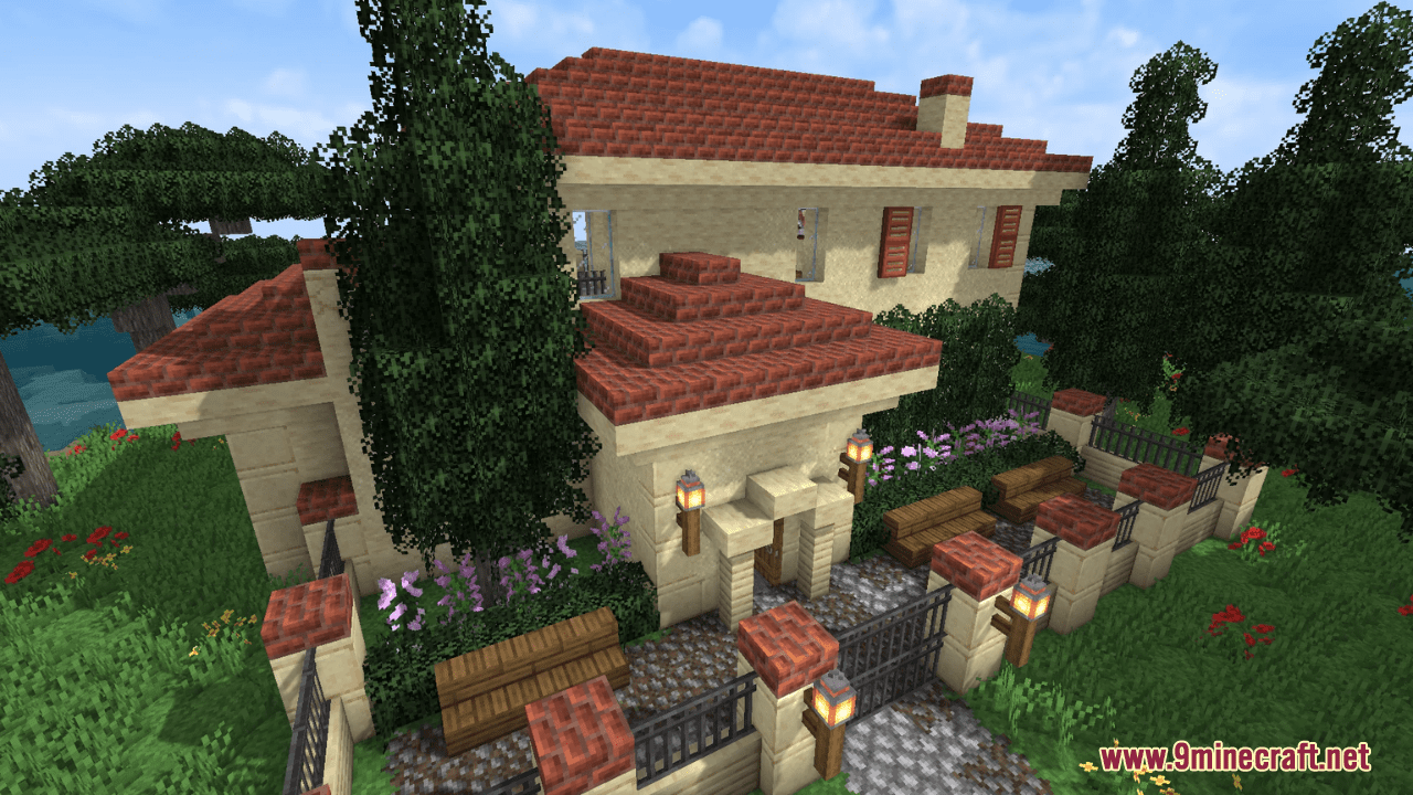 description_1 Map of cozy water villas (1.20.4, 1.19.4) - Island Serenity