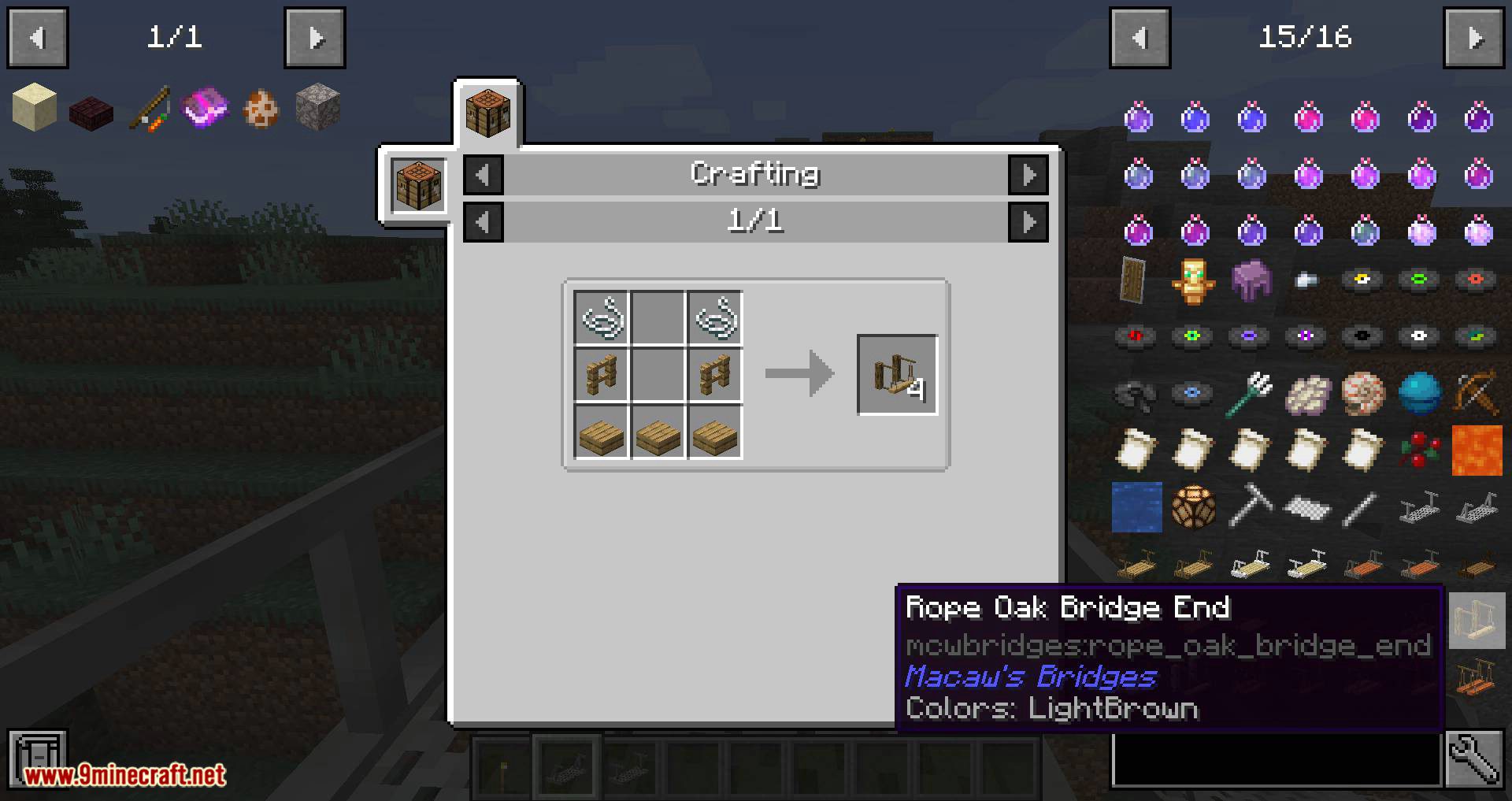 image 21 for Macaw's Bridges Mod (1.20.4) - Muchos tipos de puentes