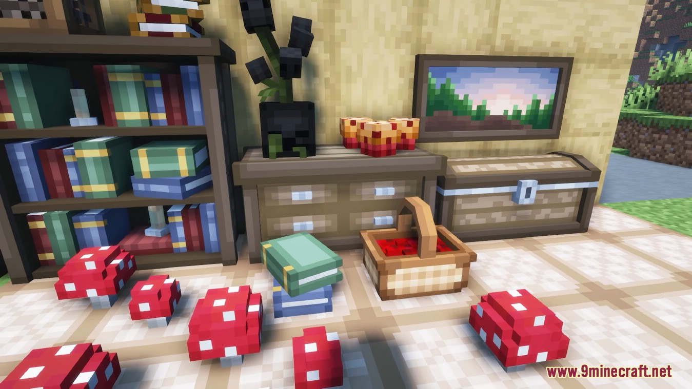 description_1 Fantasy furniture mods - themed decorative blocks in fantasy style