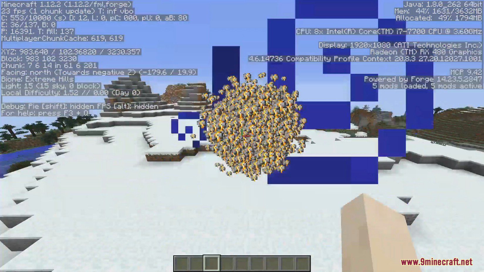 image 4 for Particle Detection Mode (1.12.2) - Frustum to select particles from the player's field of view