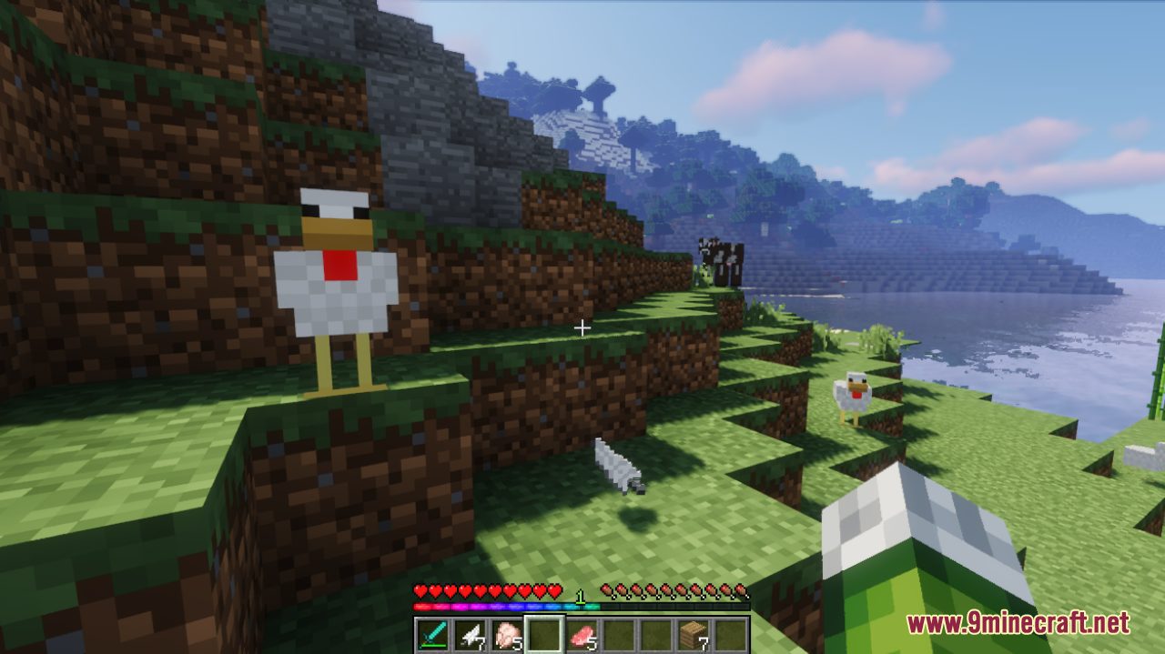 description_7 Rainbow XP Bar And Ping Resource Pack (1.18.2, 1.19, 1.19.1, 1.19.2, 1.19.4) - texture pack