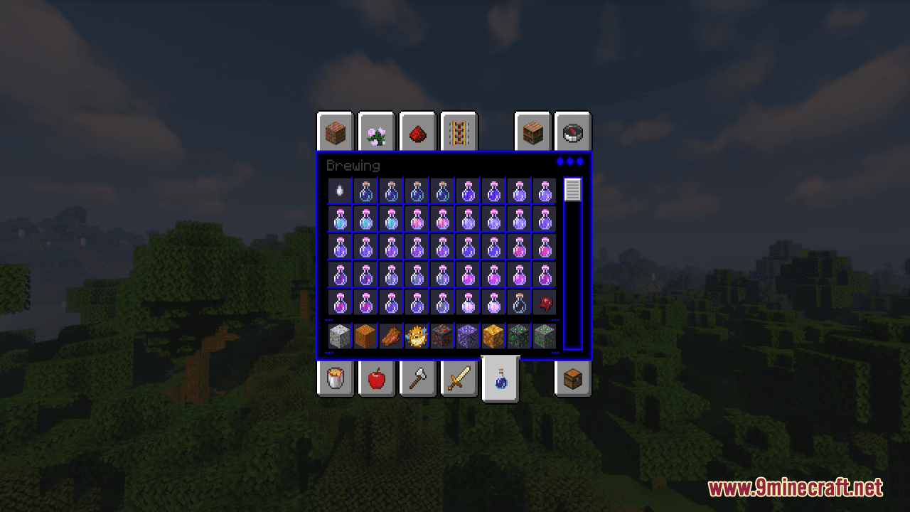 image 5 for Blue Neon GUI Resource Pack (1.20.4) - Набор текстур