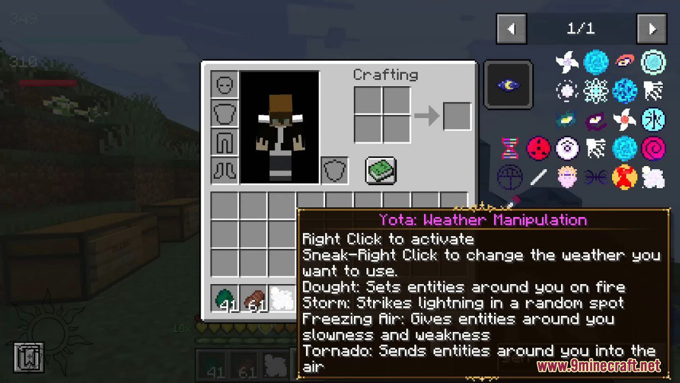 description_9 Noon's Naruto Mod 1.18.2 is one of the most Naruto-like mods.