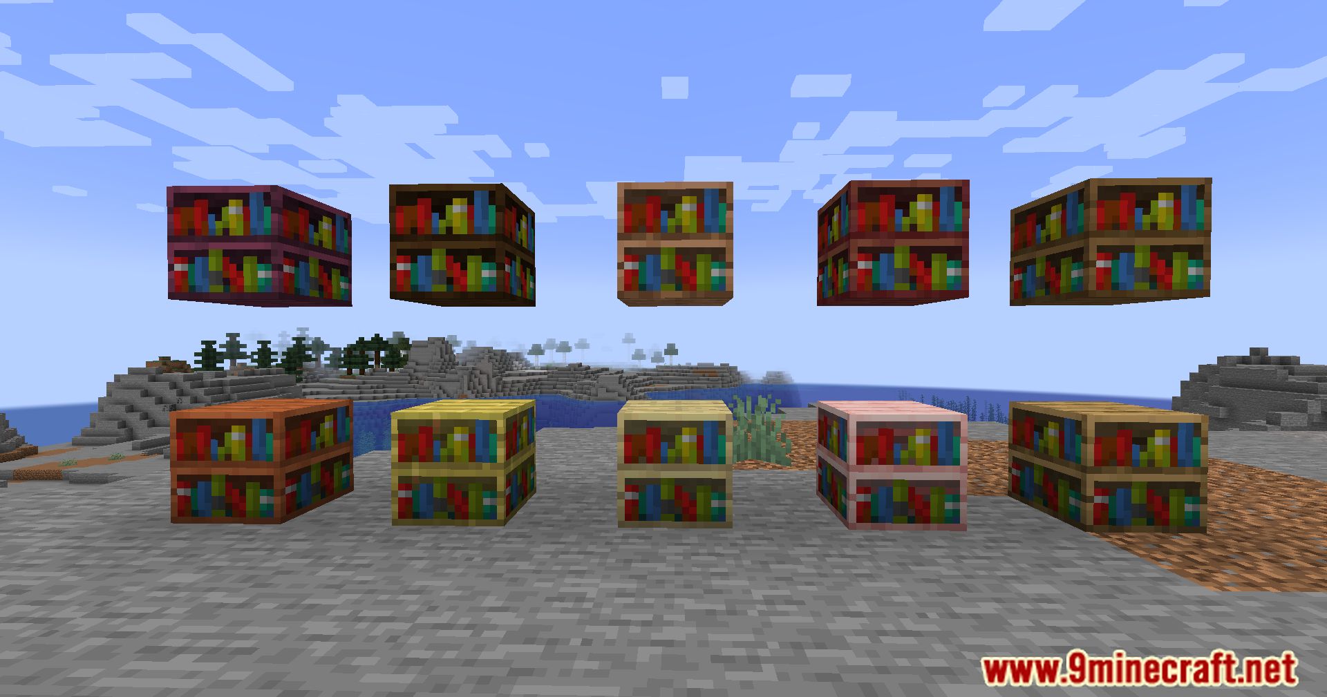 description_0 Variety of Mod bookshelves - bookshelves for all types of wood.
