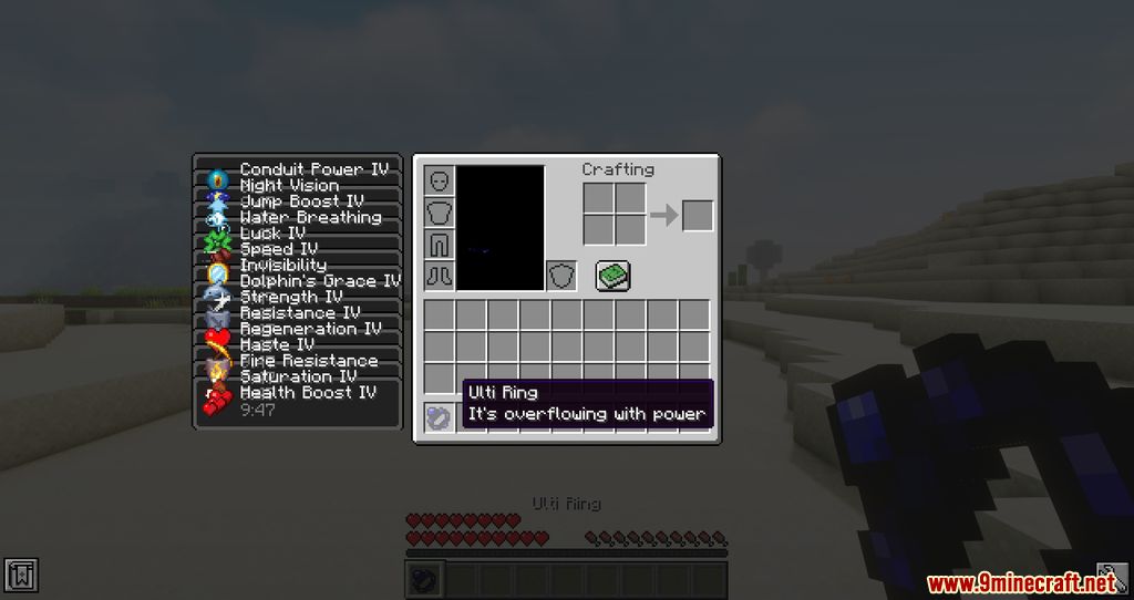 description_3 Magic Rings Mod (1.20.1) - кольцо с силовым предохранителем