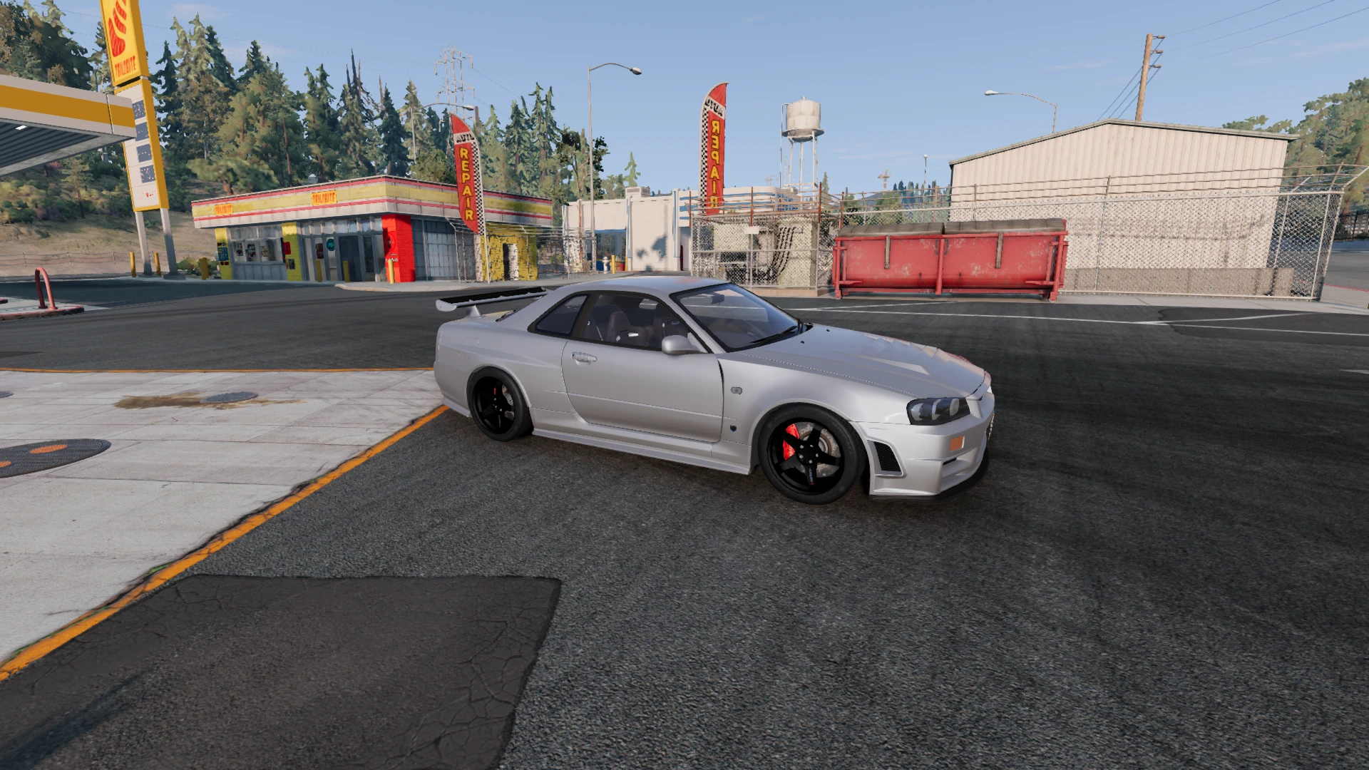 Download the mod R34 Edited (CUSTOM SOUND, GUNSHOT BACKFIRE, INSANE TURBO  FLUTTER, WORKING RADIO) for BeamNG for free from the DLCfun site